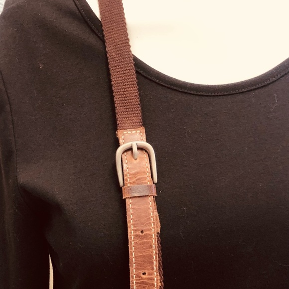 Le Papillon canvas and leather crossbody - Picture 8 of 16